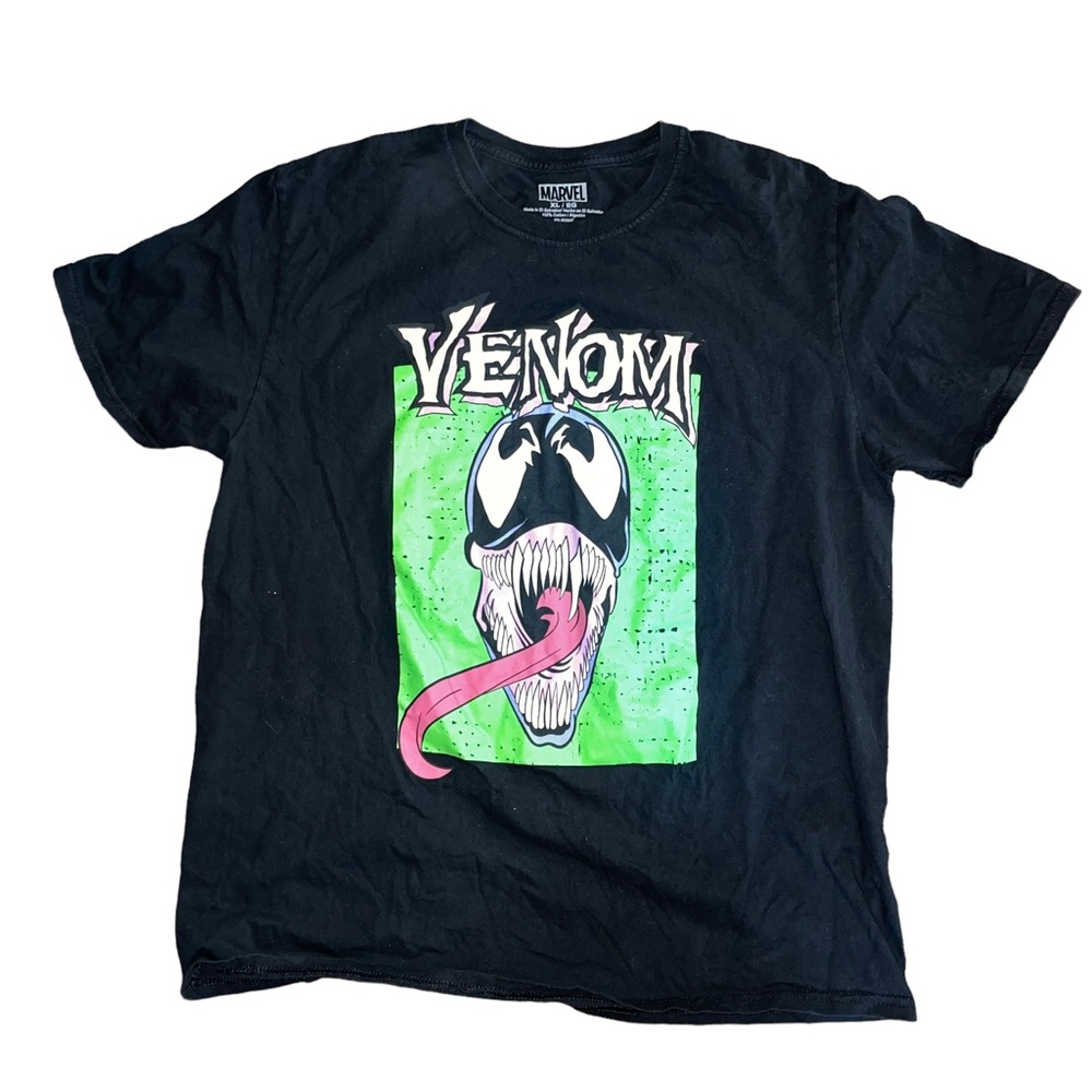 Marvel Venom Men’s Graphic T-Shirt Size XL 100%Cotton Black Green Purple